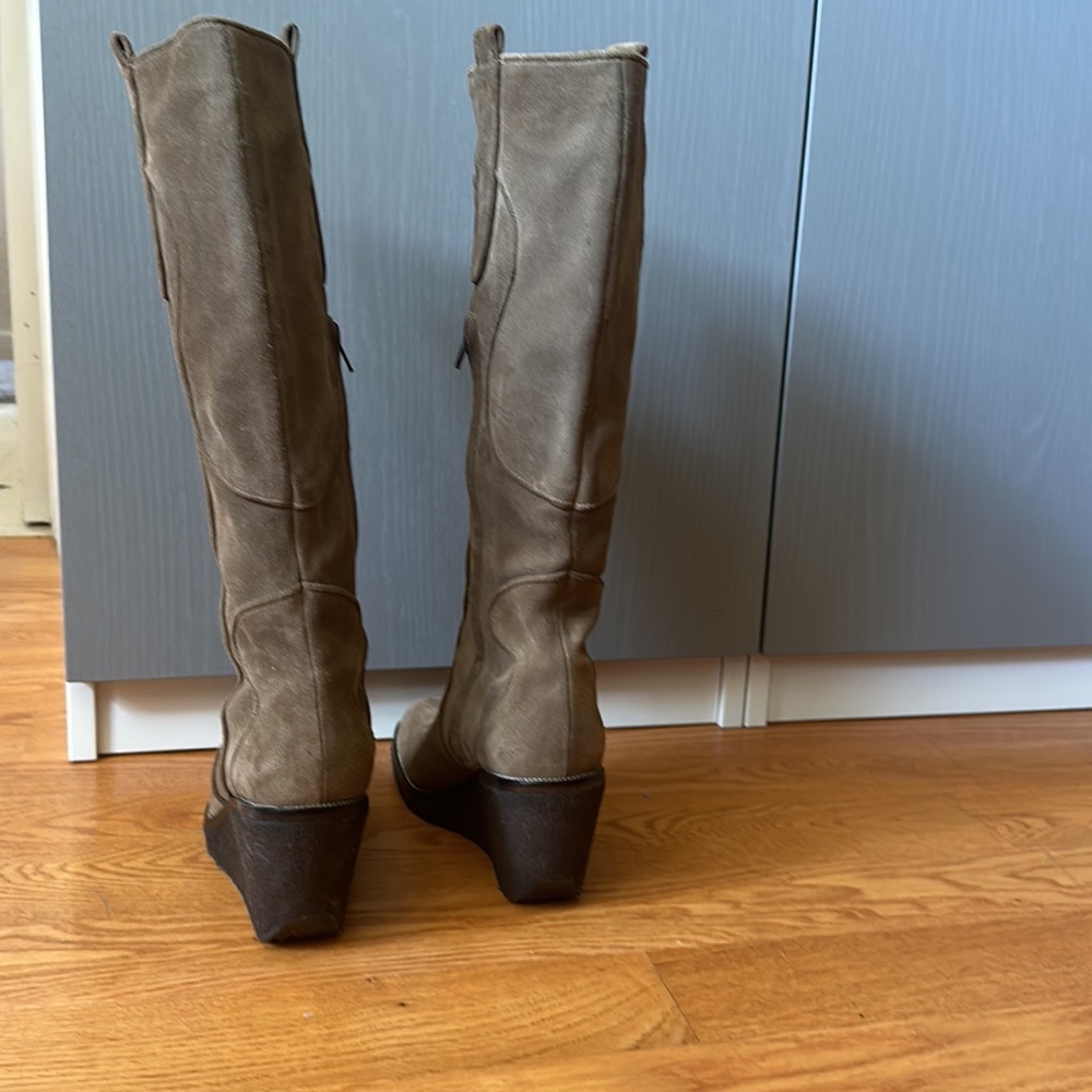 Maria pino Suede leather boots - Picture 2 of 5